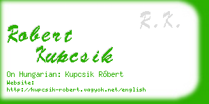 robert kupcsik business card